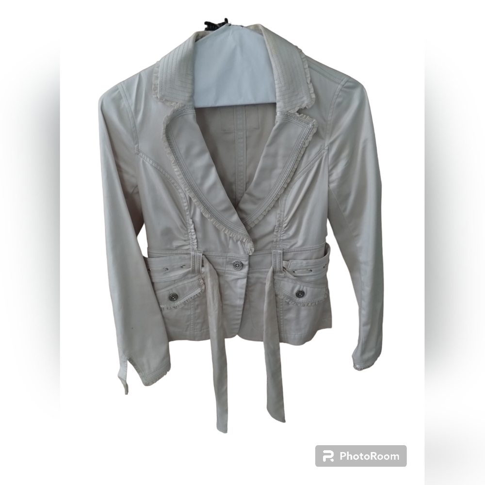 White House Black Market Beige Dress Jacket Size 2